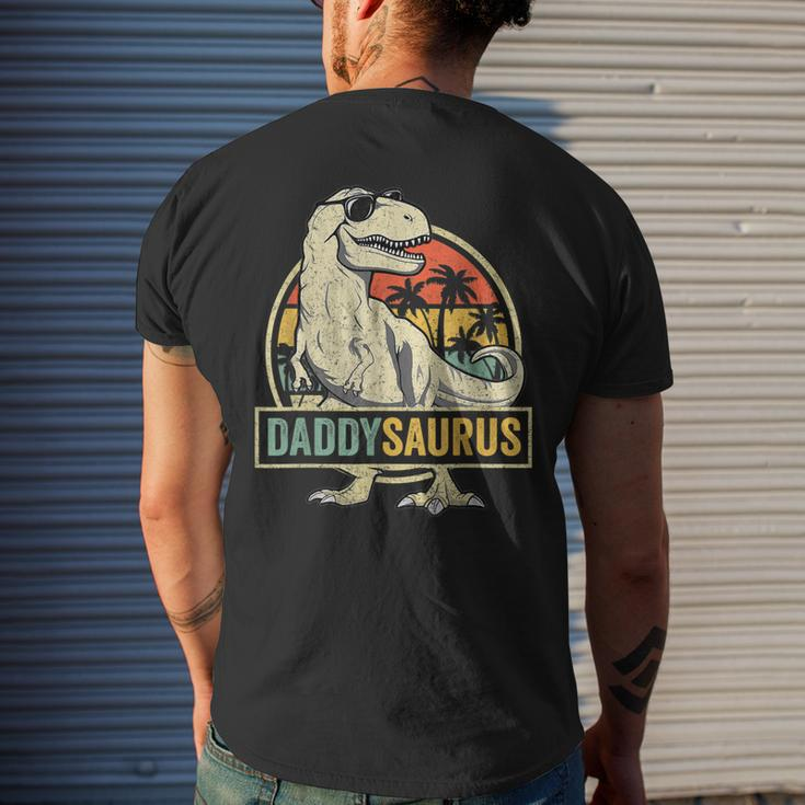 Daddy SaurusRex Dinosaur Men Daddysaurus Family Matching Mens Back Print T-shirt Gifts for Him