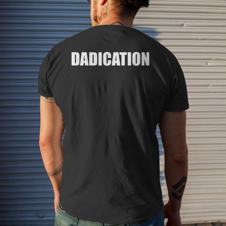 Dadication Best Dad Ever Fathers Day Worlds Best Dad Men's Back Print T-shirt Gifts for Him