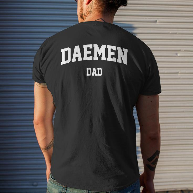 Daemen Dad Athletic Arch College University Alumni Men's T-shirt Back Print Gifts for Him