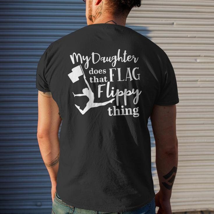 My Daughter Does That Flag Flippy Thing Proud Dad Proud Mom Men's Back Print T-shirt Gifts for Him