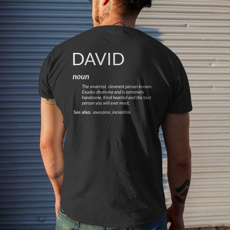 David Is The Best Name Definition Dave David Men's T-shirt Back Print Gifts for Him