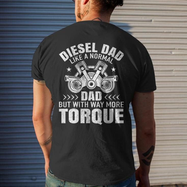 Diesel Mechanic Dad Automobile Fathers Day Men's T-shirt Back Print Gifts for Him