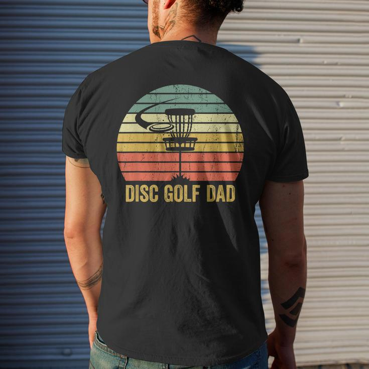 Mens Disc Golf Dad Vintage Fathers Day Frisbee Golfer Retro Men's T-shirt Back Print Gifts for Him