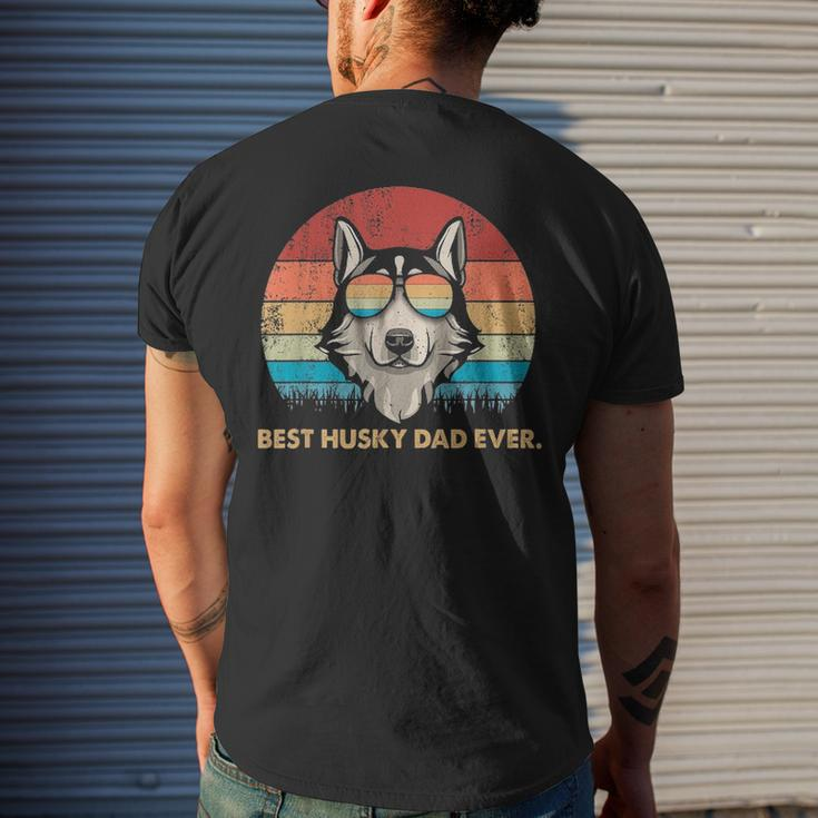 Dog Vintage Best Husky Dad EverFathers Day Men's T-shirt Back Print Gifts for Him