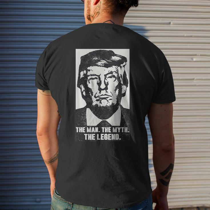 Donald Trump The Man Myth Legend 2023 2024 Hot Photo Mens Back Print T-shirt Gifts for Him