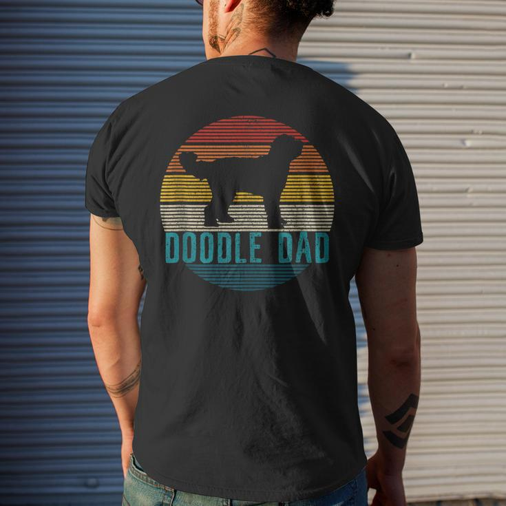Mens Doodle Dad - Vintage Goldendoodle Dog Owner Men's T-shirt Back Print Gifts for Him