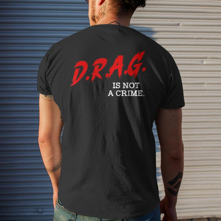 Drag Is Not A Crime Lgbt Gay Pride Equality Drag Queen Gifts Men's Crewneck Short Sleeve Back Print T-shirt Gifts for Him