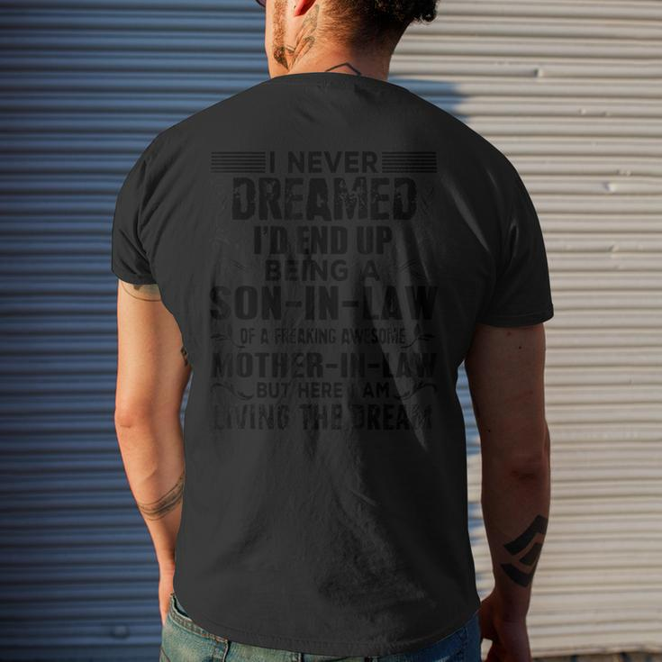 I Never Dreamed Of Being A Son In Law Awesome Mother In LawV3 Men's Back Print T-shirt Gifts for Him
