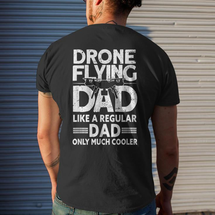 Mens Drone Flying Dad - Drone Pilot Vintage Drone Men's T-shirt Back Print Gifts for Him
