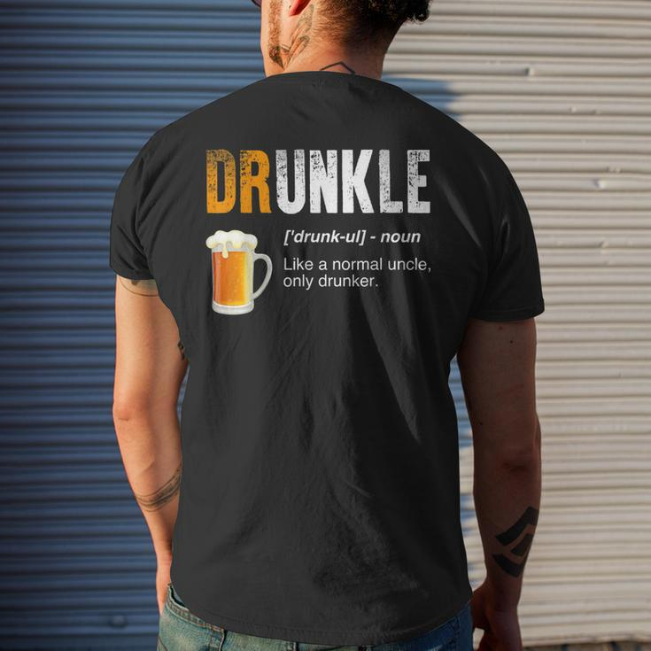 Drunkle Like A Normal Uncle Only Drunker Funny Beer Gift For Mens Mens Back Print T-shirt Gifts for Him
