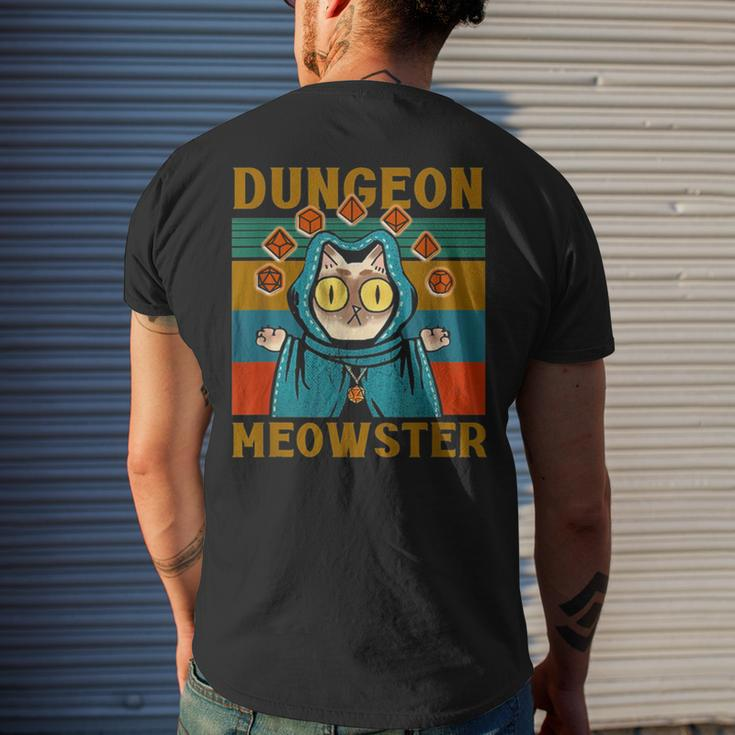 Dungeon Meowster Nerdy Halloween Cat Dad Men's Back Print T-shirt Gifts for Him