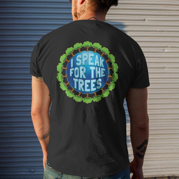 Earth Day 2019 Shirt I Speak For The Trees Environmental Men's Back Print T-shirt Gifts for Him