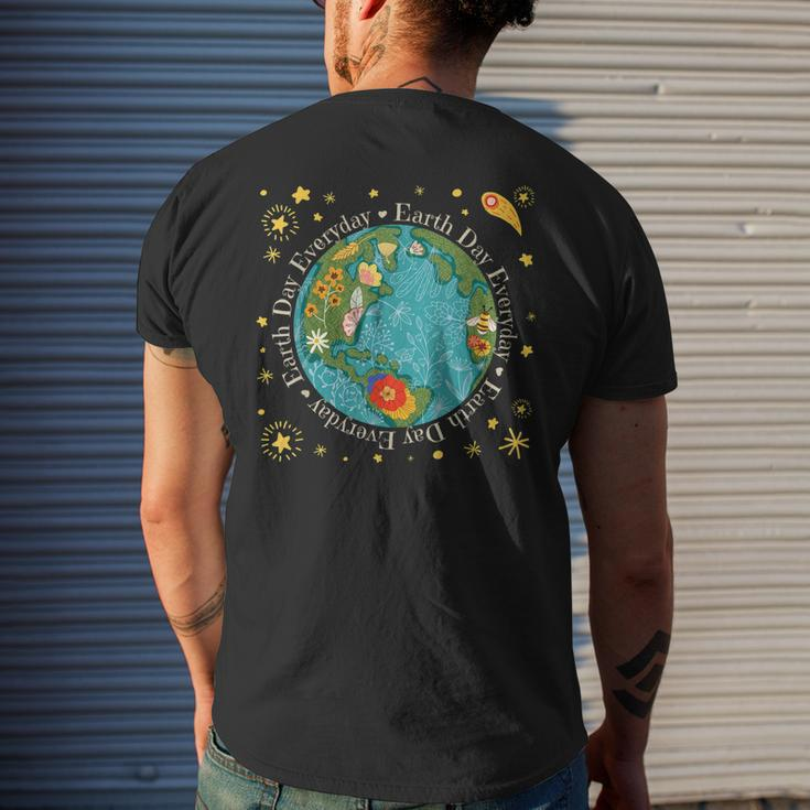 Earth Day Love Planet Protect Environment 2023 Men's Back Print T-shirt Gifts for Him