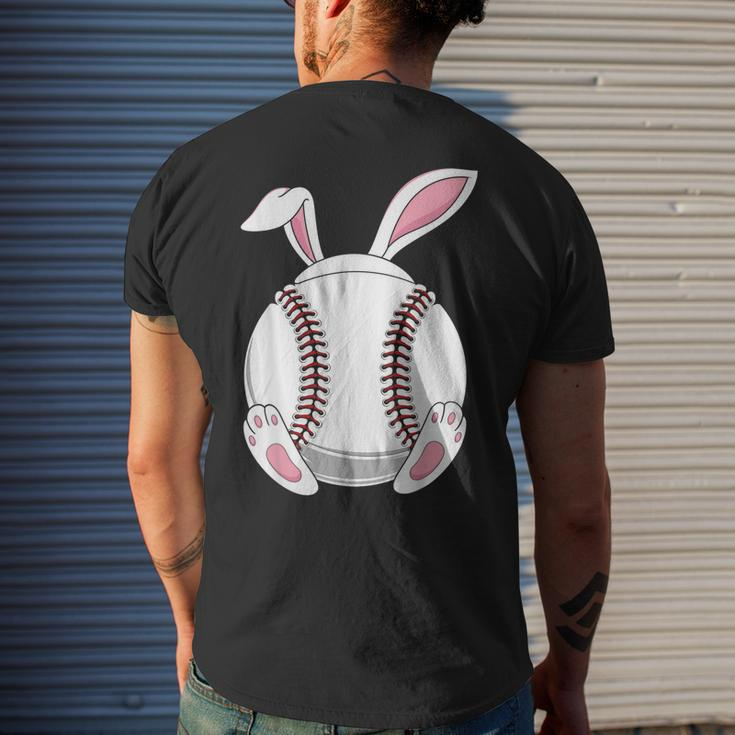 Easter Bunny Baseball - Easter Baseball Rabbit Ears Men's Back Print T-shirt Gifts for Him