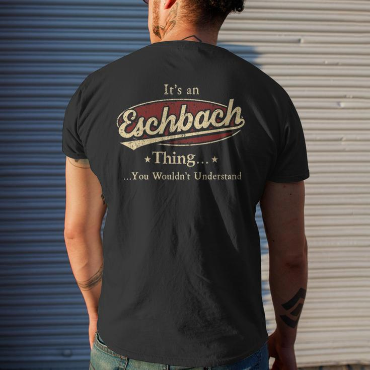 Eschbach Shirt Personalized Name Gifts With Name Eschbach Mens Back Print T-shirt Gifts for Him