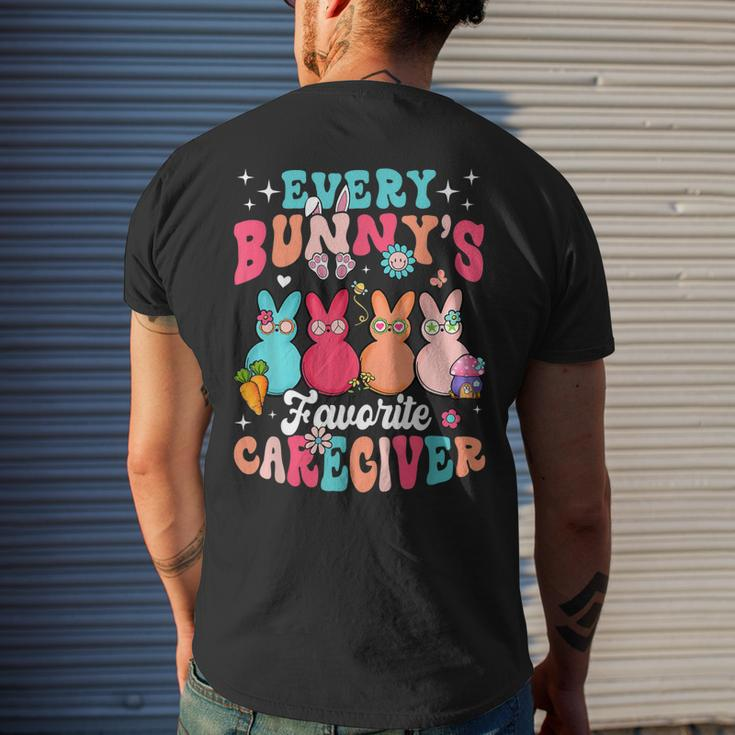 Every Bunnys Favorite Caregiver Bunny Happy Easter Day 2023 Men's Back Print T-shirt Gifts for Him