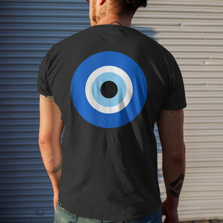 Evil Eye Hamsa Greek Good Luck Protection Design Mens Back Print T-shirt Gifts for Him