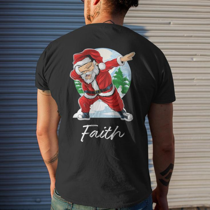 Faith Name Gift Santa Faith Mens Back Print T-shirt Gifts for Him