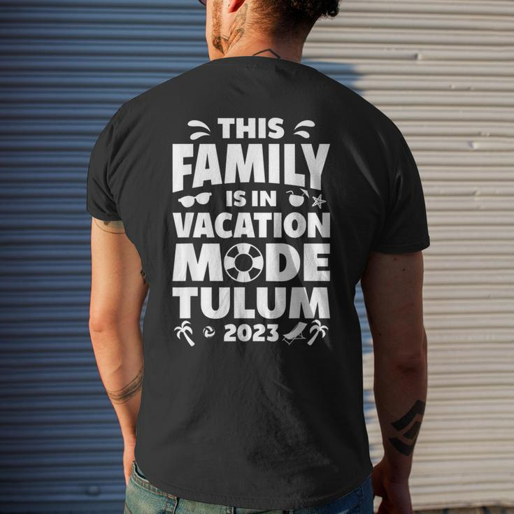 Family Vacation Tulum 2023 Men's Back Print T-shirt Gifts for Him