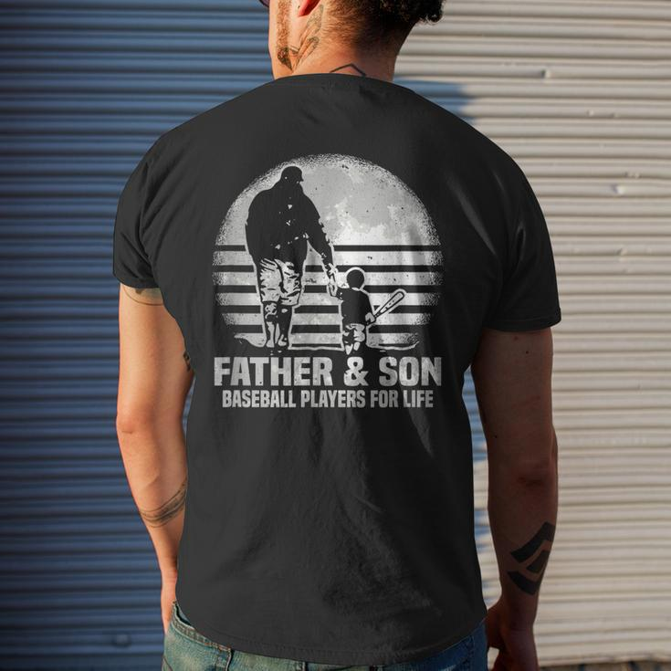 Father And Son Baseball Matching Dad Son Men's T-shirt Back Print Gifts for Him