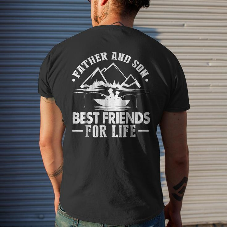 Father And Son Best Friends For Life Dad Fishing Men's Back Print T-shirt Gifts for Him