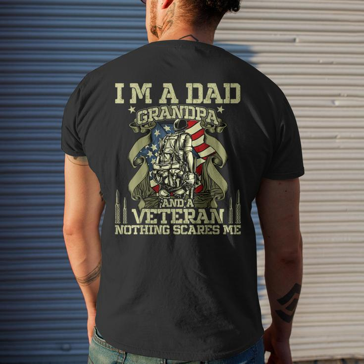 Fathers Day 4Th Of July Im A Dad Grandpa And A Veteran Men's T-shirt Back Print Gifts for Him