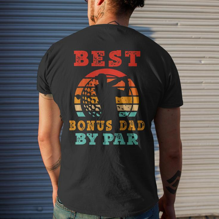 For Fathers Day Best Bonus Dad By Par Golfing Men's Back Print T-shirt Gifts for Him