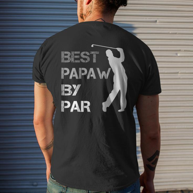 Fathers Day Best Papaw By Par Golf Shirt Men's Back Print T-shirt Gifts for Him