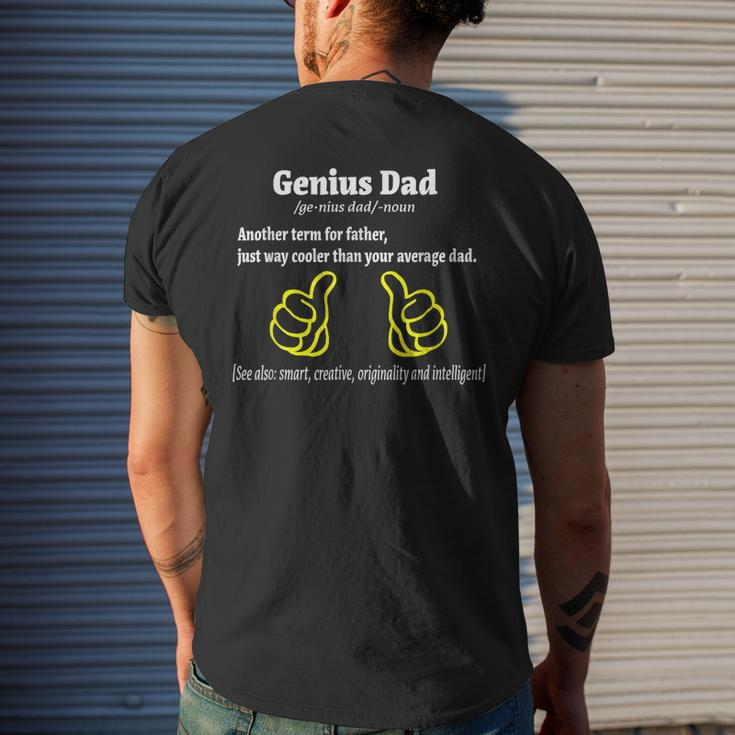 Fathers Day Humor Grandpa Daddy Geeky Dad Mens Back Print T-shirt Gifts for Him
