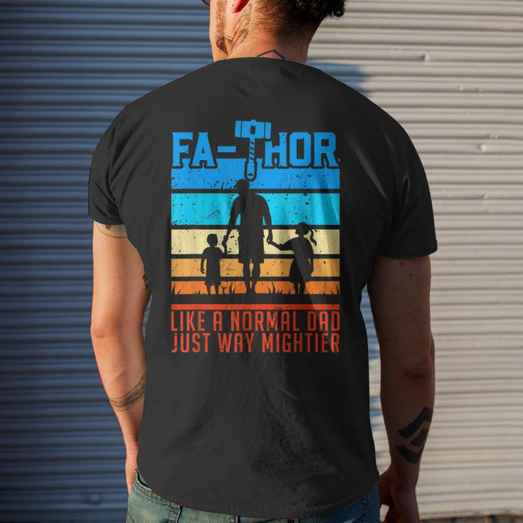 Fathor Fathers Day Fathers Day Dad Father Men's Back Print T-shirt Gifts for Him