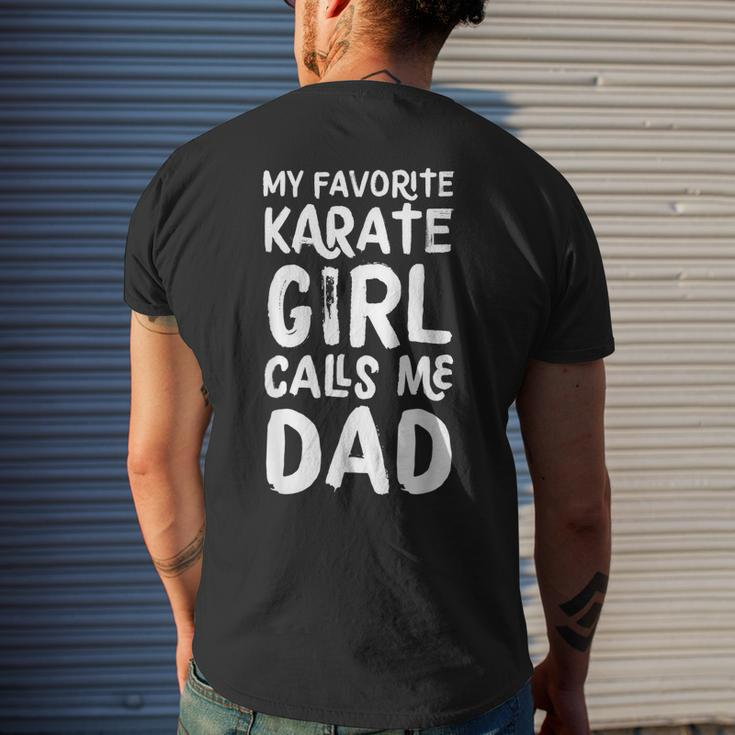 My Favorite Karate Girl Calls Me Dad Sports Men's T-shirt Back Print Gifts for Him