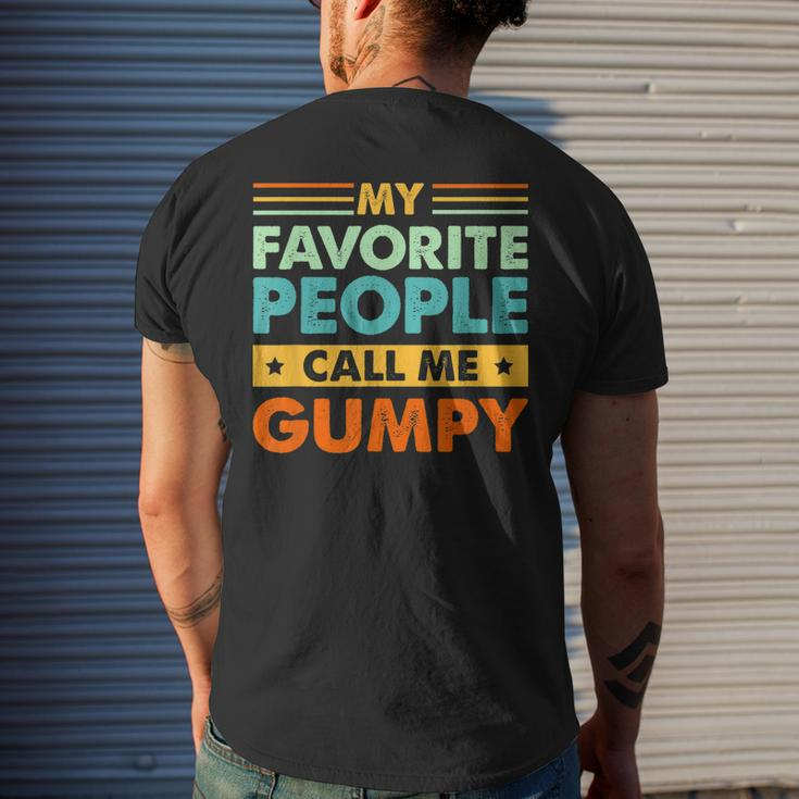 Mens My Favorite People Call Me Gumpy Vintage Dad Men's T-shirt Back Print Gifts for Him