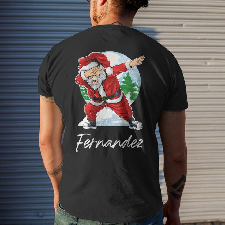 Fernandez Name Gift Santa Fernandez Mens Back Print T-shirt Gifts for Him