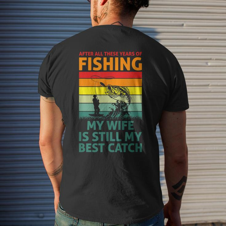 Fishing Lover Fisherman Best Fisher Ever Fish Catcher Mens Back Print T-shirt Gifts for Him