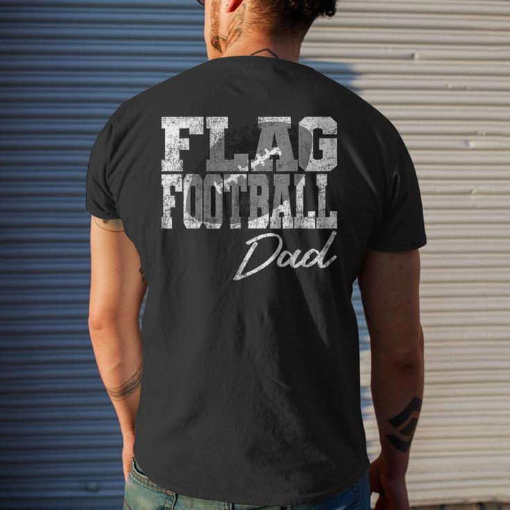 Mens Flag Football Dad Men's T-shirt Back Print Gifts for Him