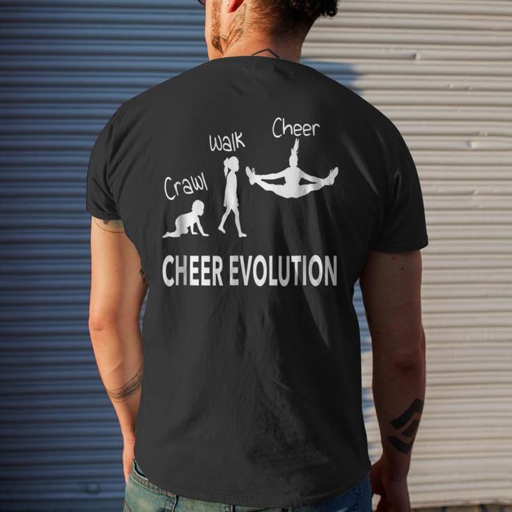 Flyer Cheer Evolution Cheerleading Men's Back Print T-shirt | Mazezy