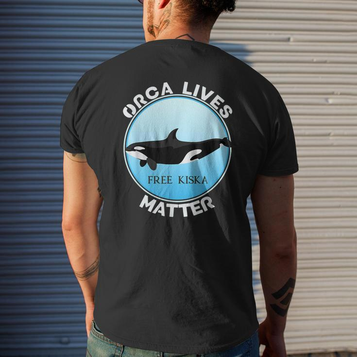 Free Kiska Orca Whale Ontario Men's Crewneck Short Sleeve Back Print T-shirt Gifts for Him