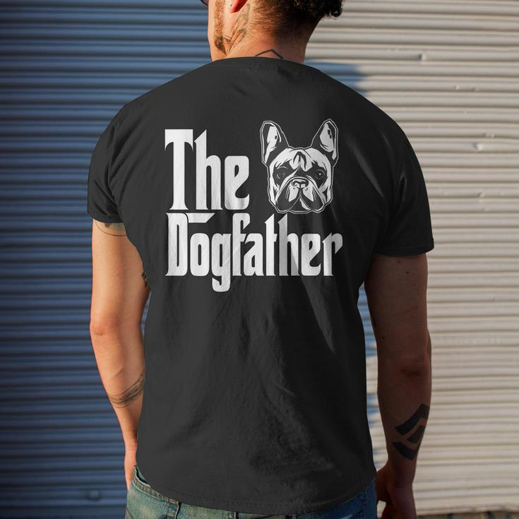 French Bulldog Dog Dad Dogfather Dogs Daddy Father Mens Back Print T-shirt Gifts for Him