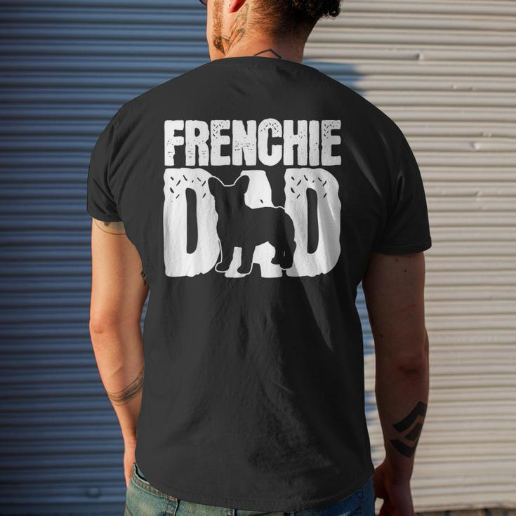Frenchie French Bulldog Dad Father Papa Fathers Day Gift Mens Back Print T-shirt Gifts for Him