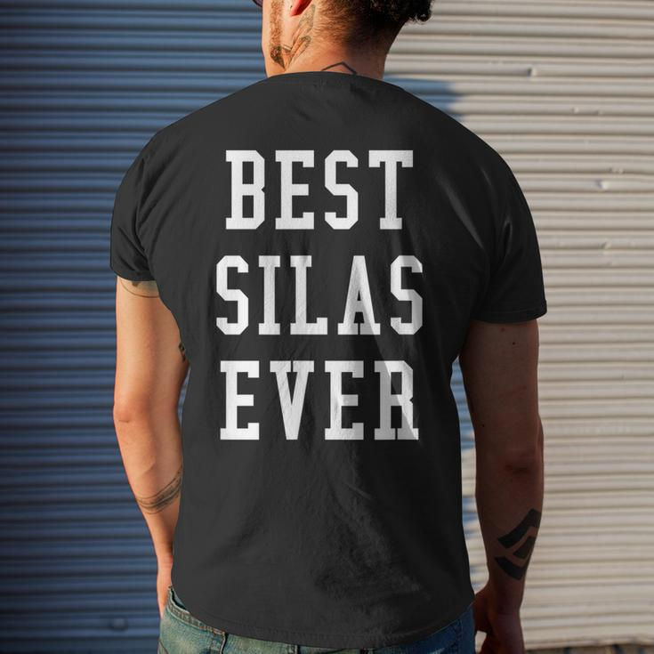 Fun Best Silas Ever Cool Personalized First Name Gift Mens Back Print T-shirt Gifts for Him