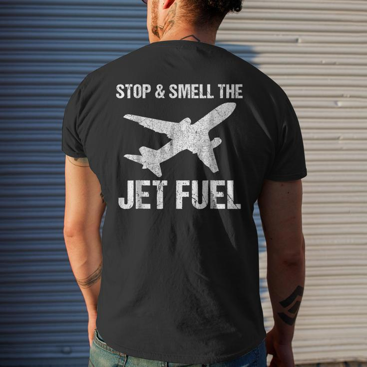 Funny Pilot Airline Mechanic Jet Engineer Gift Mens Back Print T-shirt Gifts for Him