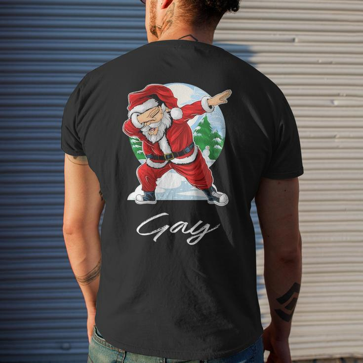 Gay Name Gift Santa Gay Mens Back Print T-shirt Gifts for Him