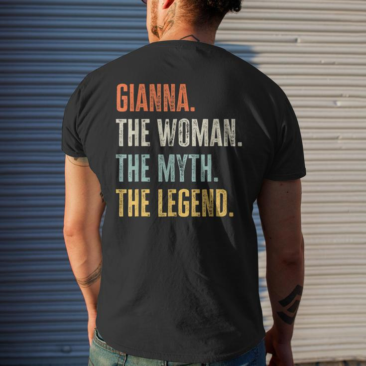 Gianna The Best Woman Myth Legend Funny Best Name Gianna Mens Back Print T-shirt Gifts for Him