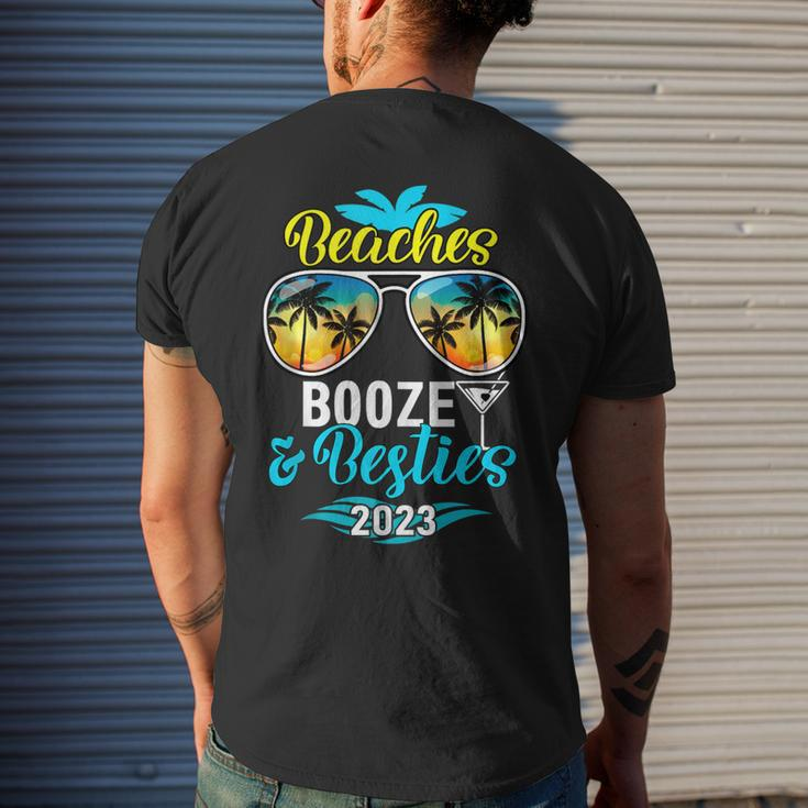 Girls Trip 2023 Bahamas Hawaii Beaches Booze And Besties Men's Crewneck Short Sleeve Back Print T-shirt Gifts for Him