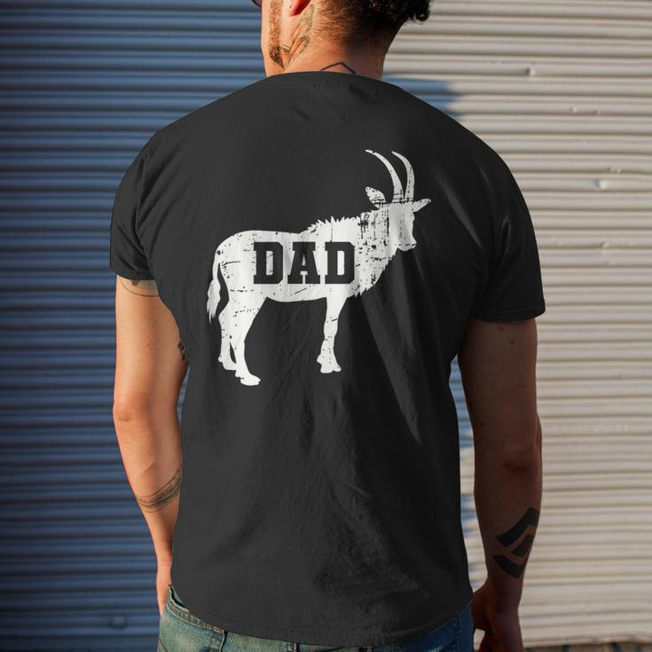 Mens Goat Dad All Time Greatest Vintage Men's T-shirt Back Print Gifts for Him
