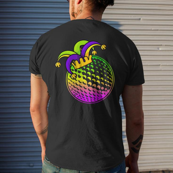 Golf Ball With Jester Hat Mardi Gras Fat Tuesday Parade Men Men's T-shirt Back Print Gifts for Him