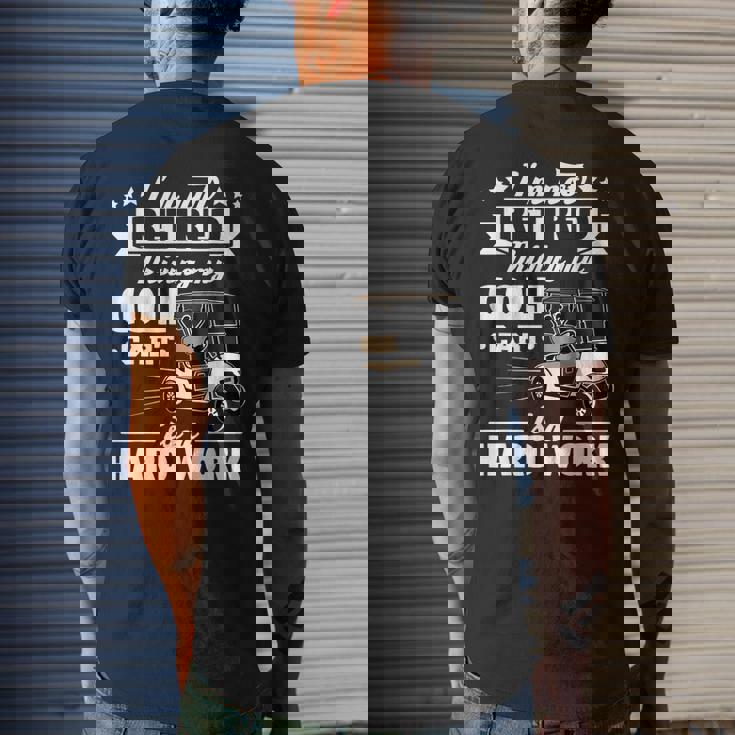 Golf Cart Retirement Grandpa Gift Retired Golfing Mens Back Print T-shirt Gifts for Him Golf Cart Retirement Grandpa Gift Retired Golfing Mens Back Print T-shirt Gifts for Him