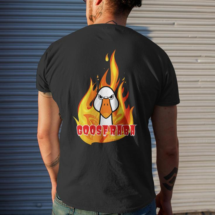 Goosfraba Angry Goose Men's Back Print T-shirt Gifts for Him