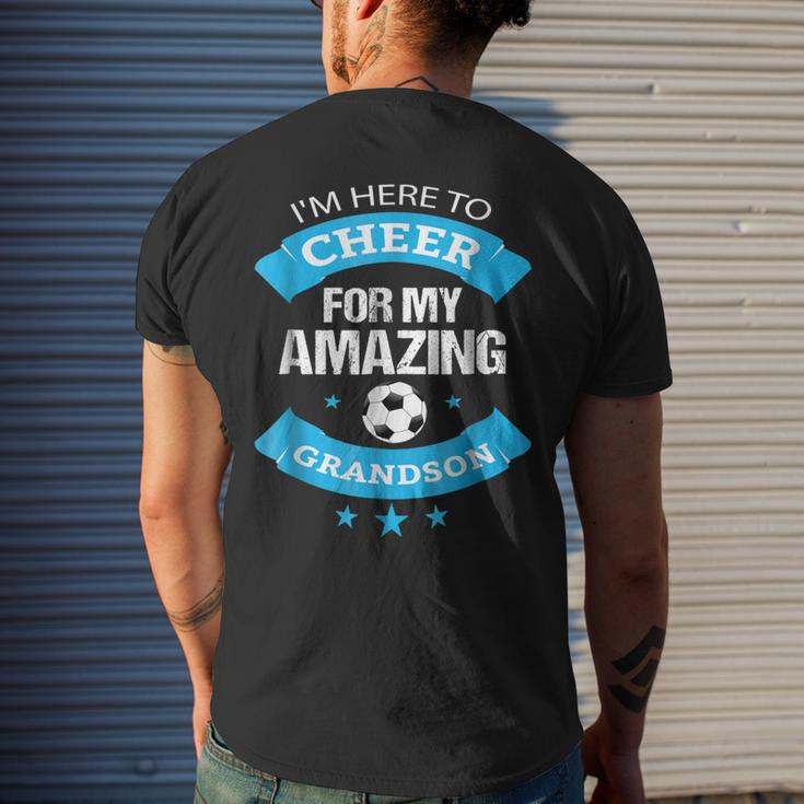 Grandma Or Grandpa Proud SoccerMen's Back Print T-shirt Gifts for Him