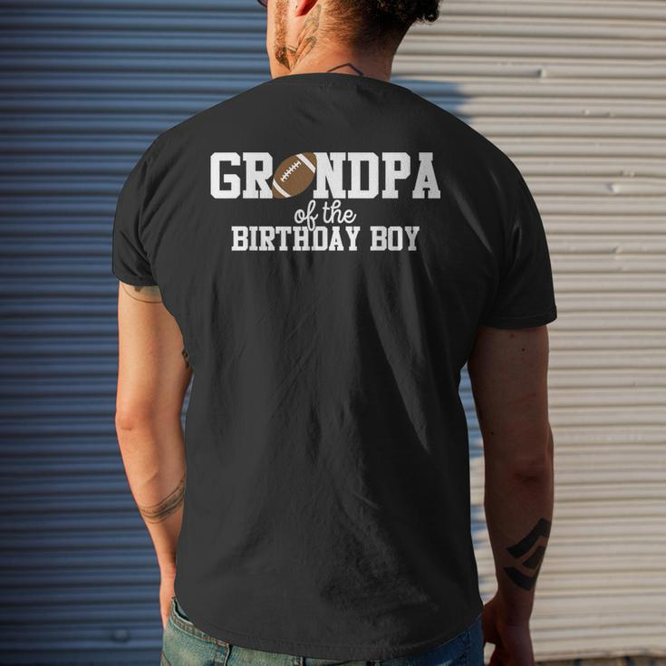 Grandpa 5 Of The Birthday Boy Football Lover First Birthday Men's Back Print T-shirt Gifts for Him